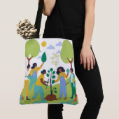 Canvas tas voor Natuur liefhebbers - Planting Tree (Dichtbij)