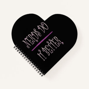 Canvas tas voor Nerds zwart met fancy tekst Notitieboek