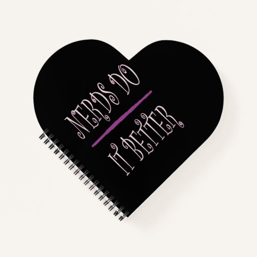 Canvas tas voor Nerds zwart met fancy tekst Notitieboek (Voorkant)