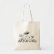 Canvas tas voor paddenstoelen