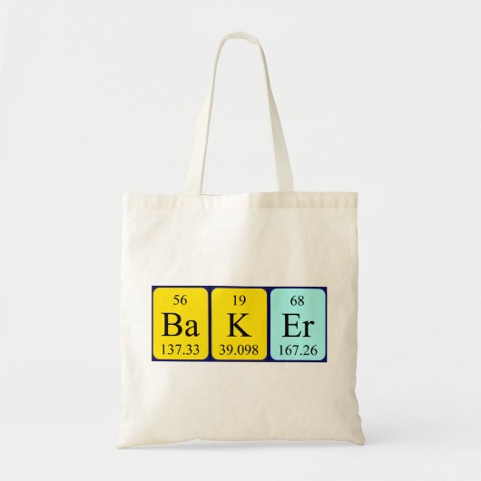Canvas tas voor periodieke tabelletnamen van Baker (Voorkant)