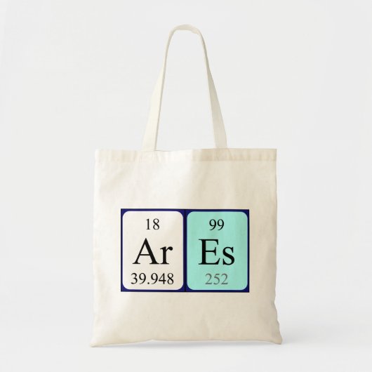 Canvas tas voor periodieke tabelnamen (Voorkant)