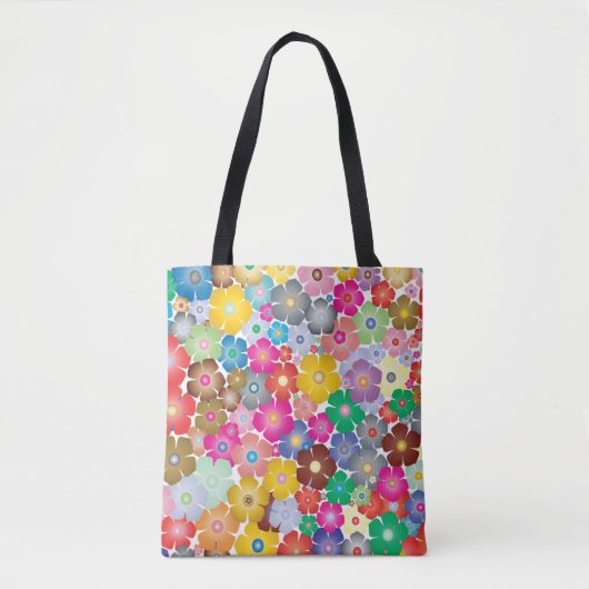 Canvas tas voor regenboogbloemen (Voorkant)