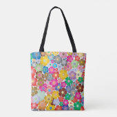 Canvas tas voor regenboogbloemen (Achterkant)