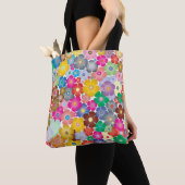 Canvas tas voor regenboogbloemen (Dichtbij)