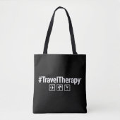 Canvas tas voor reistherapie | Zwart (Voorkant)