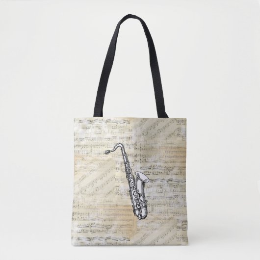  Canvas tas voor saxofone-muziek (Voorkant)