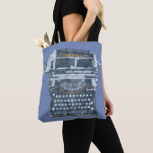 Canvas tas voor schrijfmachines (Dichtbij)