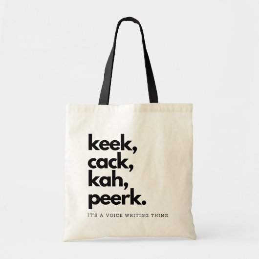 Canvas tas voor spraakschrijven (Voorkant)