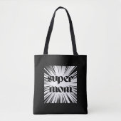 Canvas tas voor Super Moms, zwart en wit (Voorkant)