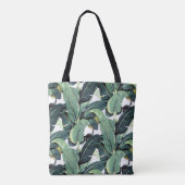 Canvas tas voor tropische afdrukken van bananenbla (Achterkant)