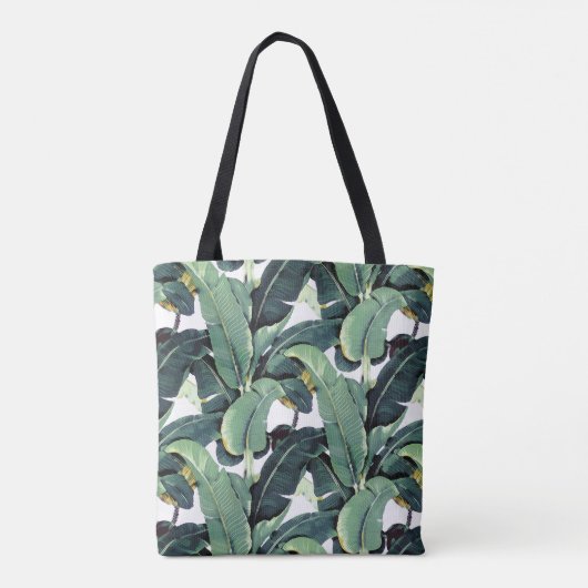 Canvas tas voor tropische afdrukken van bananenbla (Achterkant)