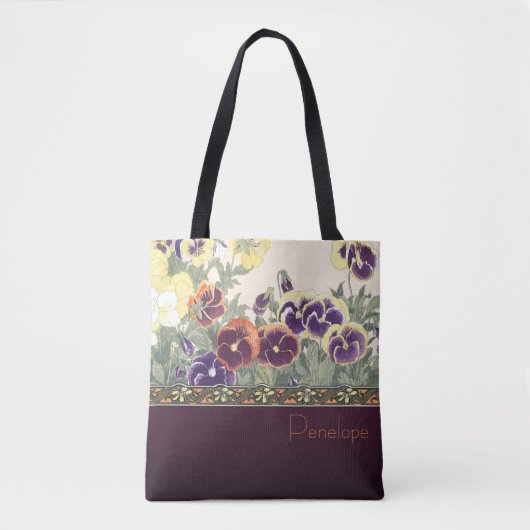 Canvas tas voor tuinViolet Design (Voorkant)