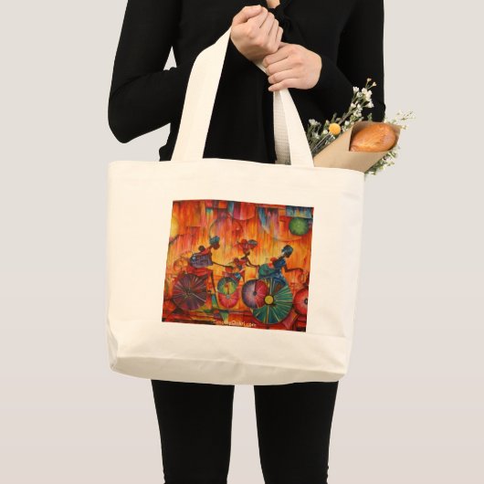Canvas tas voor vrouwen op wielen (Voorkant (product))