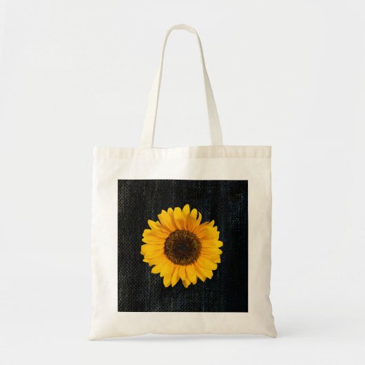 Canvas tas voor zonnebloempitten (zwart) (Voorkant)