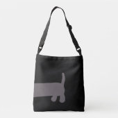 Canvas tas voor zwarte en grijze dachshund (Achterkant)