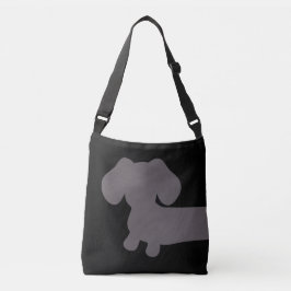 Canvas tas voor zwarte en grijze dachshund