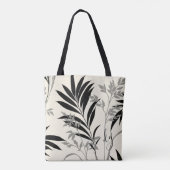 Canvas tas voor zwarte en grijze Fern Fronds (Achterkant)