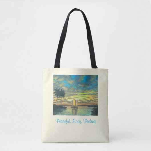 canvas tas, vreedzaam, eenvoudig, gevoel tote bag (Voorkant)