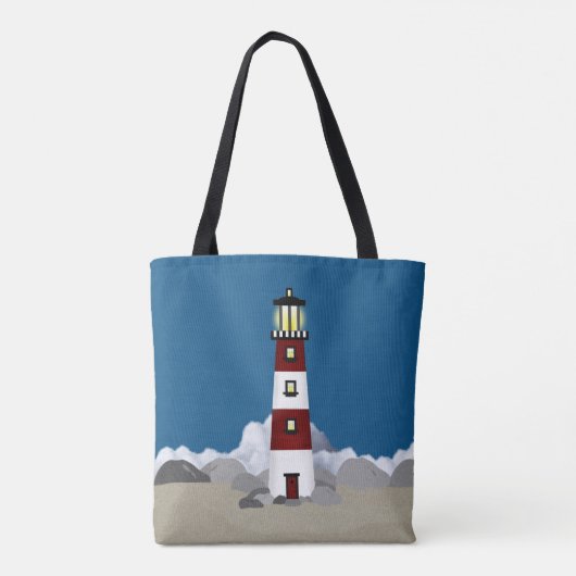 Canvas tas vuurtoren (Achterkant)