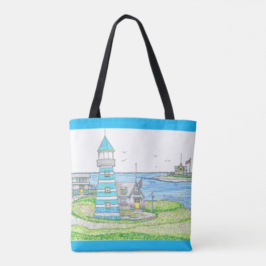 Canvas tas vuurtoren (Achterkant)