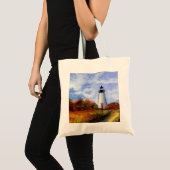Canvas tas vuurtoren van Cape Poge (Voorkant (product))