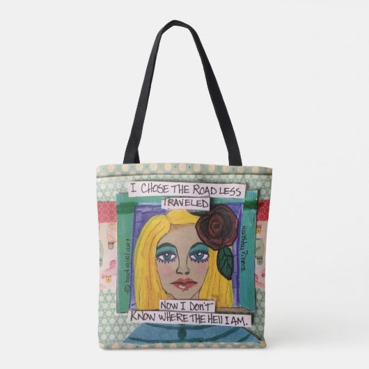 Canvas tas - waar is de H - is Easy Street? (Achterkant)