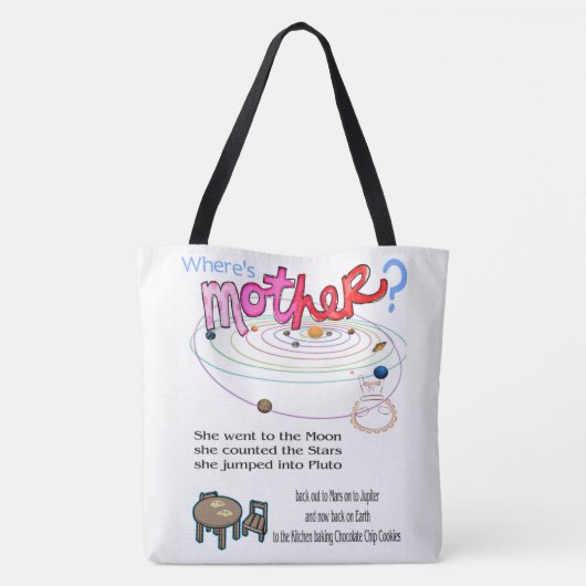 Canvas tas Waar is moeder? (Achterkant)