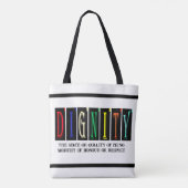 Canvas tas Waardigheid De Staat of Kwaliteit (Achterkant)