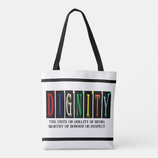 Canvas tas Waardigheid De Staat of Kwaliteit (Achterkant)