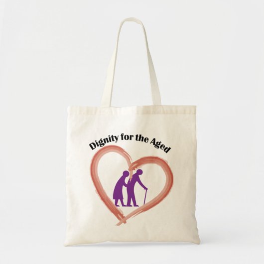 Canvas tas, Waardigheid voor de Ouderen Tote Bag (Voorkant)