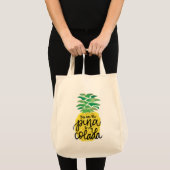 Canvas tas Waterverf ananas (Voorkant (product))