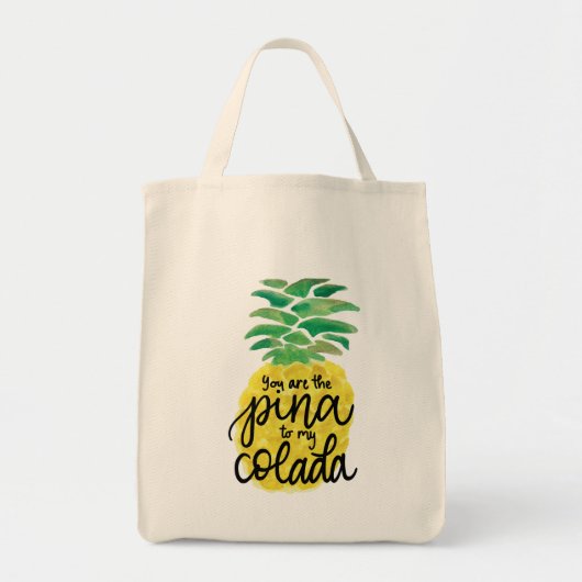 Canvas tas Waterverf ananas (Voorkant)