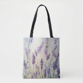 Canvas tas Waterverf lavender (Voorkant)
