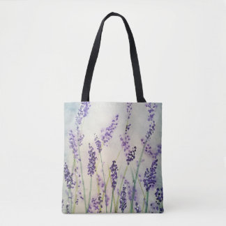 Canvas tas Waterverf lavender