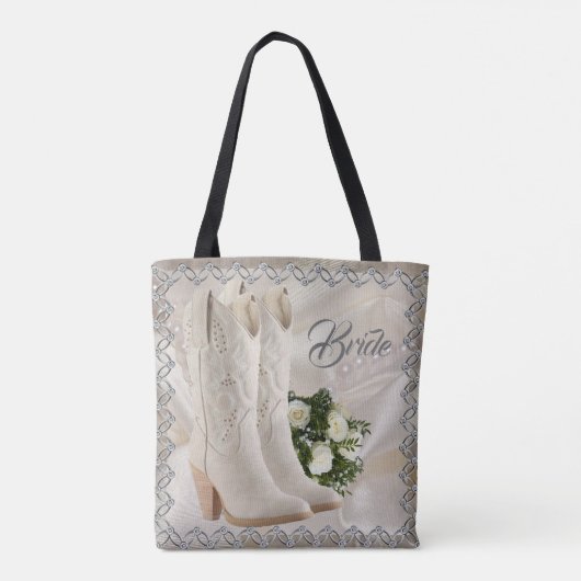 Canvas tas westerne Cowgirl Wedding Bride (Achterkant)