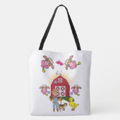 Canvas tas White Country Boerderij (Achterkant)