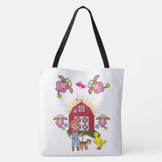 Canvas tas White Country Boerderij (Achterkant)