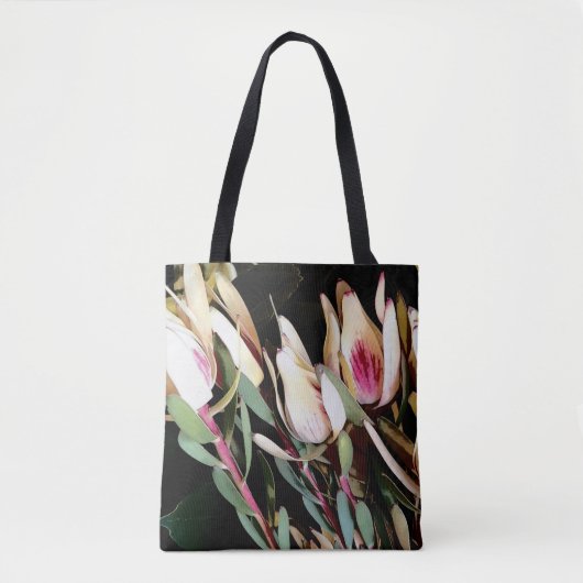canvas tas "White Leucadendron" (Voorkant)