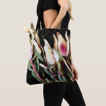 canvas tas "White Leucadendron"