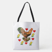Canvas tas White Rooster Corn (Voorkant)