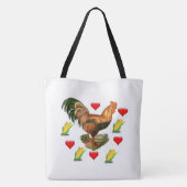 Canvas tas White Rooster Corn (Achterkant)