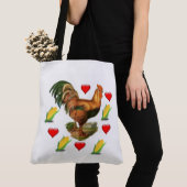 Canvas tas White Rooster Corn (Dichtbij)
