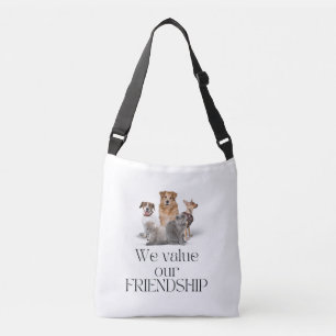 Canvas tas, wij waarderen onze vriendschap crossbody tas