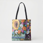 canvas tas "Wildflower Bucket Bouquet" (Voorkant)