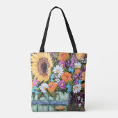 canvas tas "Wildflower Bucket Bouquet" (Achterkant)