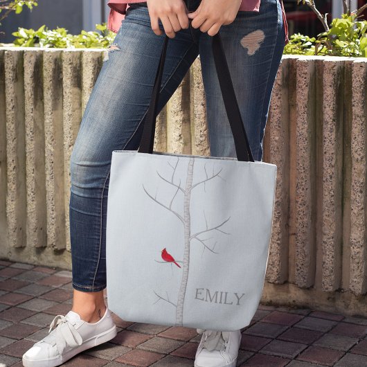 Canvas tas wintervogelboom