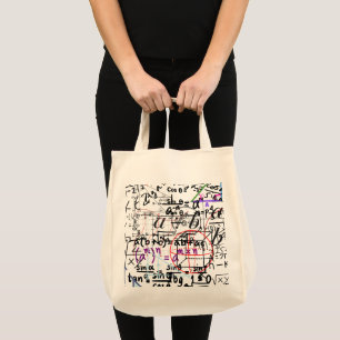 Canvas tas wiskunden patterned design