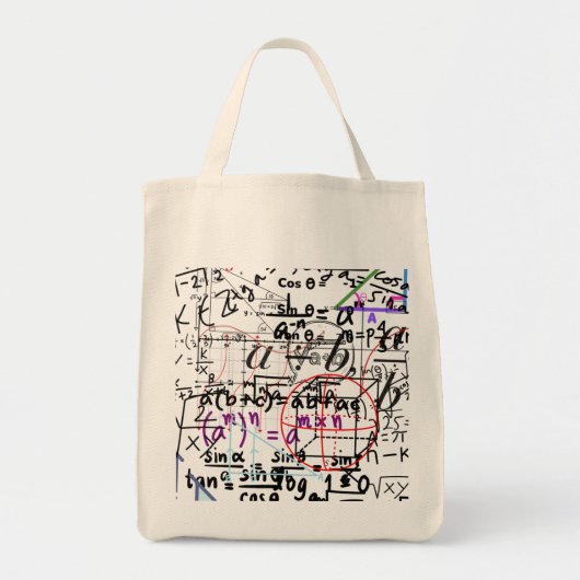 Canvas tas wiskunden patterned design (Voorkant)