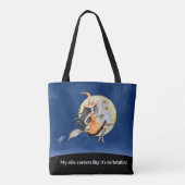Canvas tas, Witch's Sweet Ride Tote Bag (Achterkant)